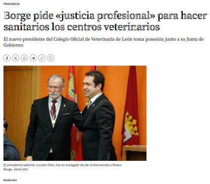 Boletín de medios (relevo en la Junta de Gobierno)